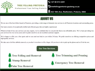 Tree Felling Pretoria | Pretoria, Gauteng South Africa