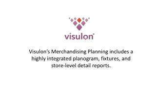 visulon s merchandising planning includes