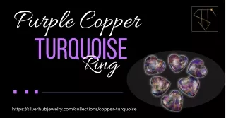 Purchase the best quality purple copper turquoise ring at Silverhub Jewelry!