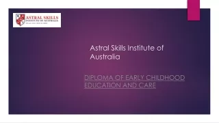Diploma of Early Childhood Education and Care | Asia.edu.au