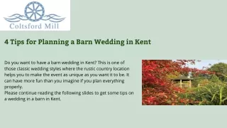 4 Tips for Planning a Barn Wedding in Kent