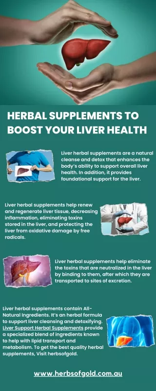 HERBAL SUPPLEMENTS TO BOOST YOUR LIVER HEALTH