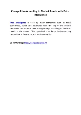 change price according to market trends with