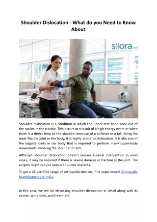 Shoulder Dislocation - What do you Need to Know About.docx