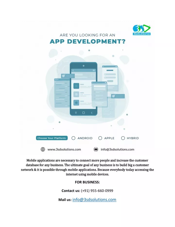 mobile applications are necessary to connect more