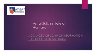 Advanced Diploma Of Information Technology In Australia | Apsley.nsw.edu.au