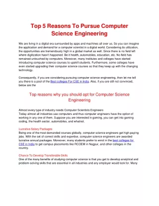 Why you should pursue Computer Science