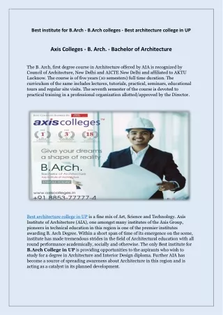 best institute for b arch b arch colleges best