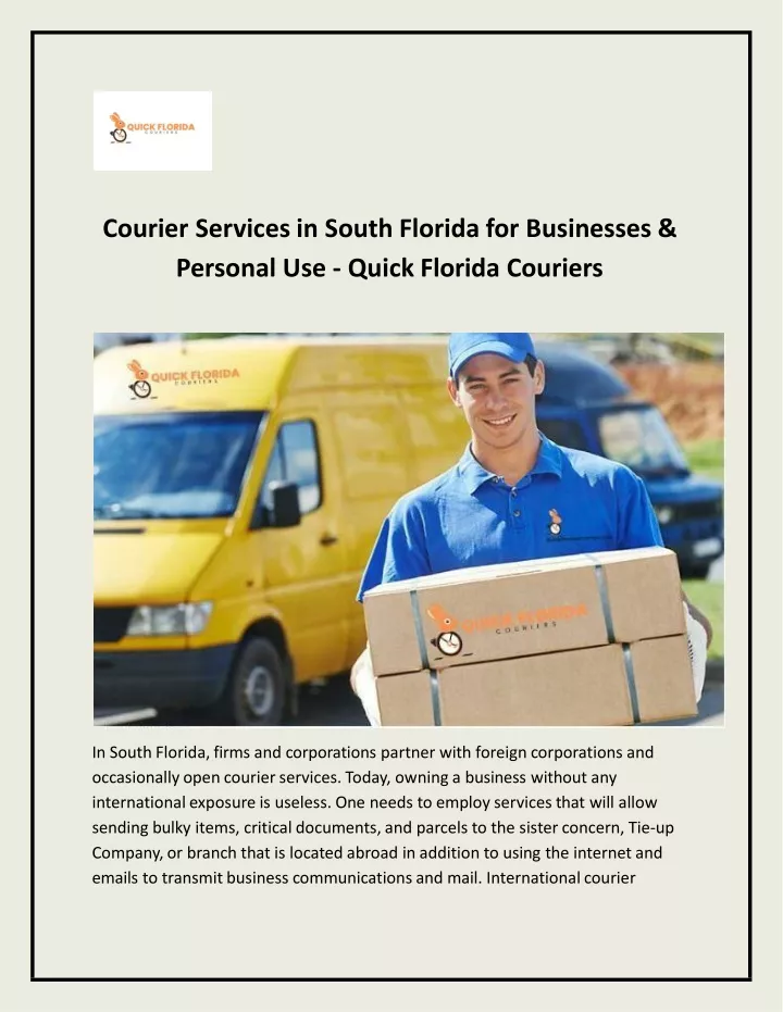 courier services in south florida for businesses