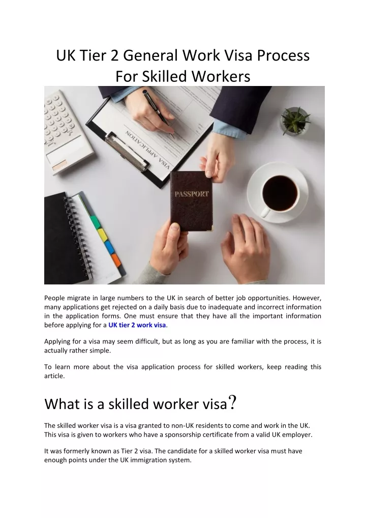 uk tier 2 general work visa process for skilled