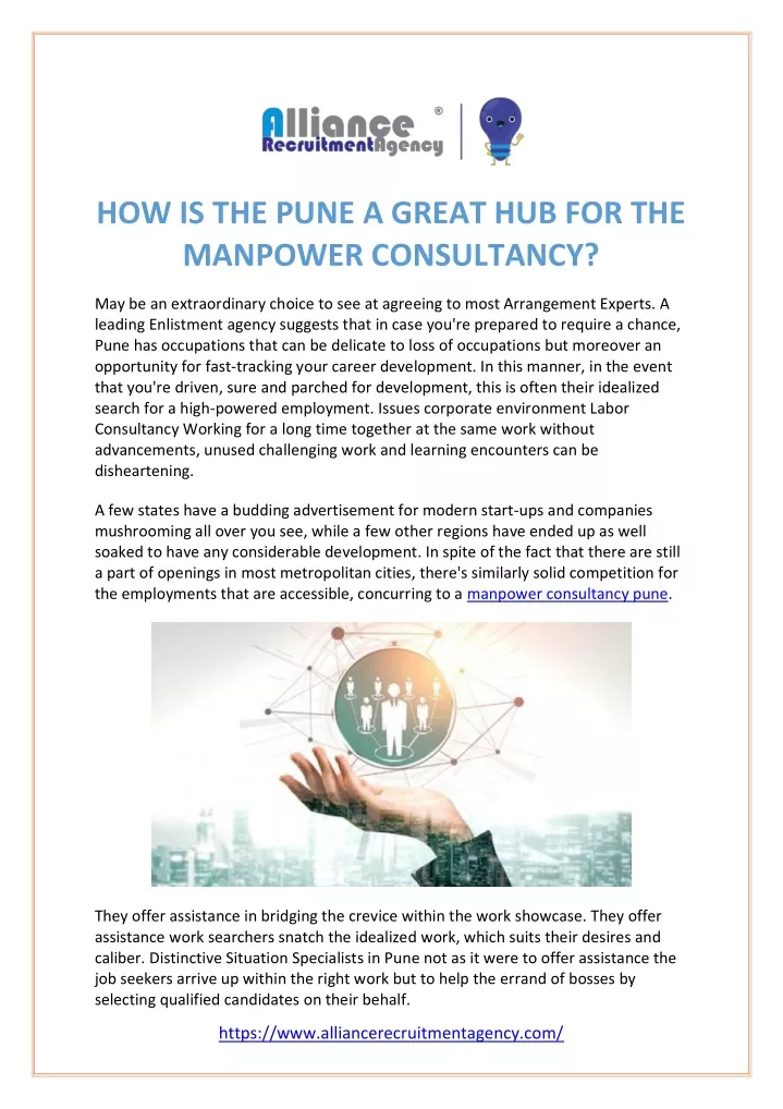 how is the pune a great hub for the manpower