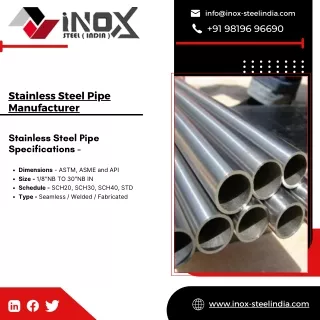 SS Pipe | Carbon Steel Pipes | Monel Pipes | Inox Steel India