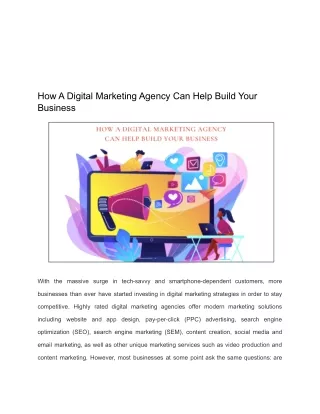 How A Digital Marketing Agency Can Help Build Your Business