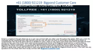 61 1800 921219 bigpond customer care 61 1800