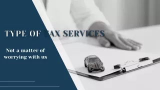 Type of Tax Services