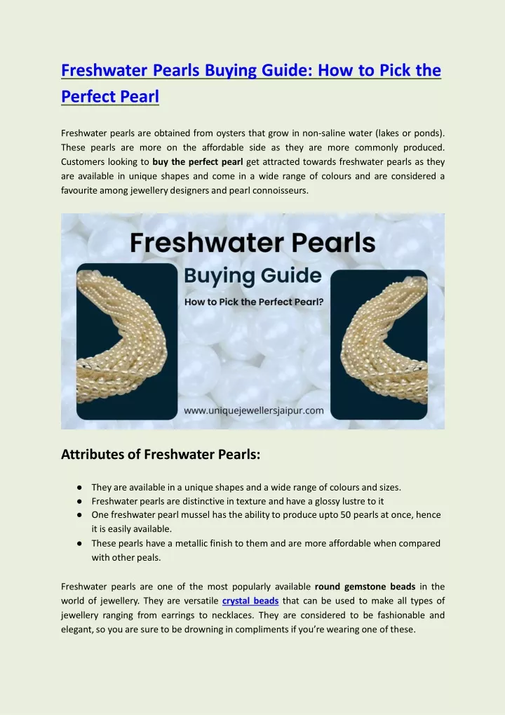 freshwater pearls buying guide how to pick