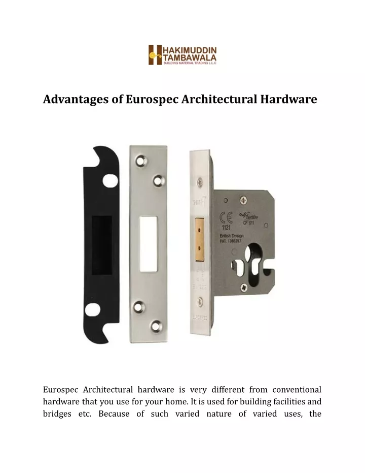 advantages of eurospec architectural hardware