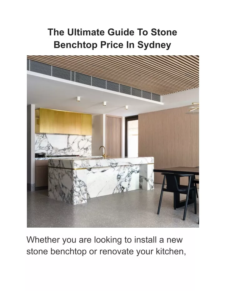 the ultimate guide to stone benchtop price