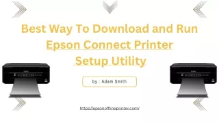 Best Way To Download and Run  Epson Connect Printer  Setup Utility