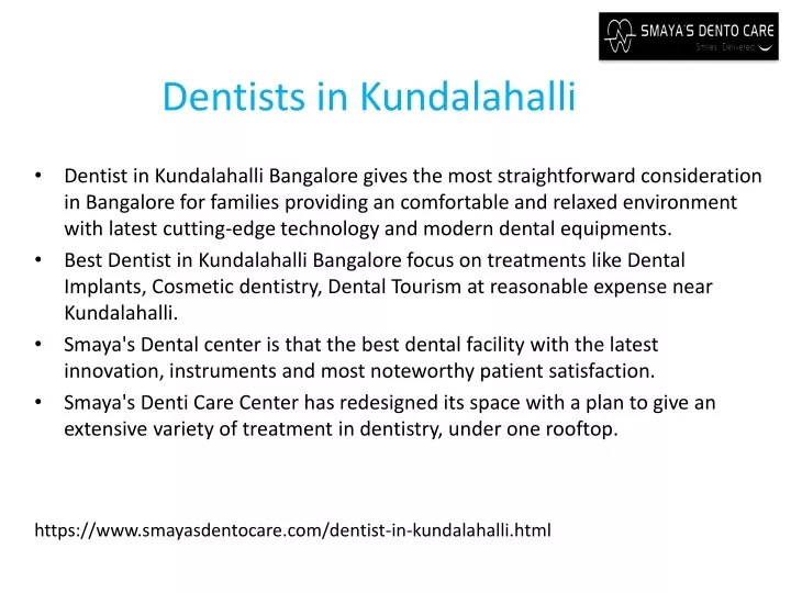 dentists in kundalahalli