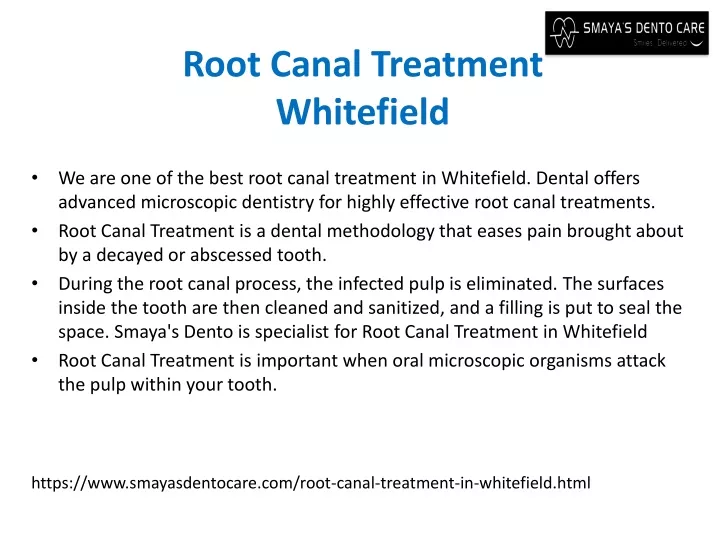 root canal treatment whitefield