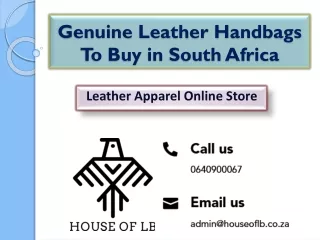 Genuine Leather Handbags To Buy in South Africa