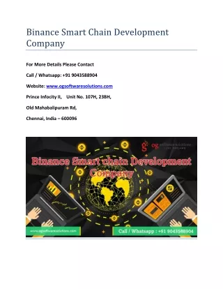 binance smart chain development company