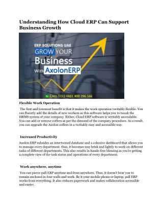 understanding how cloud erp can support business