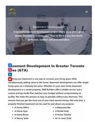 Basement Development in Richmond Hill