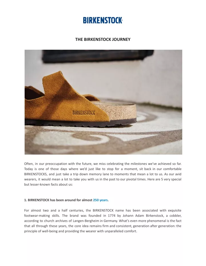 the birkenstock journey