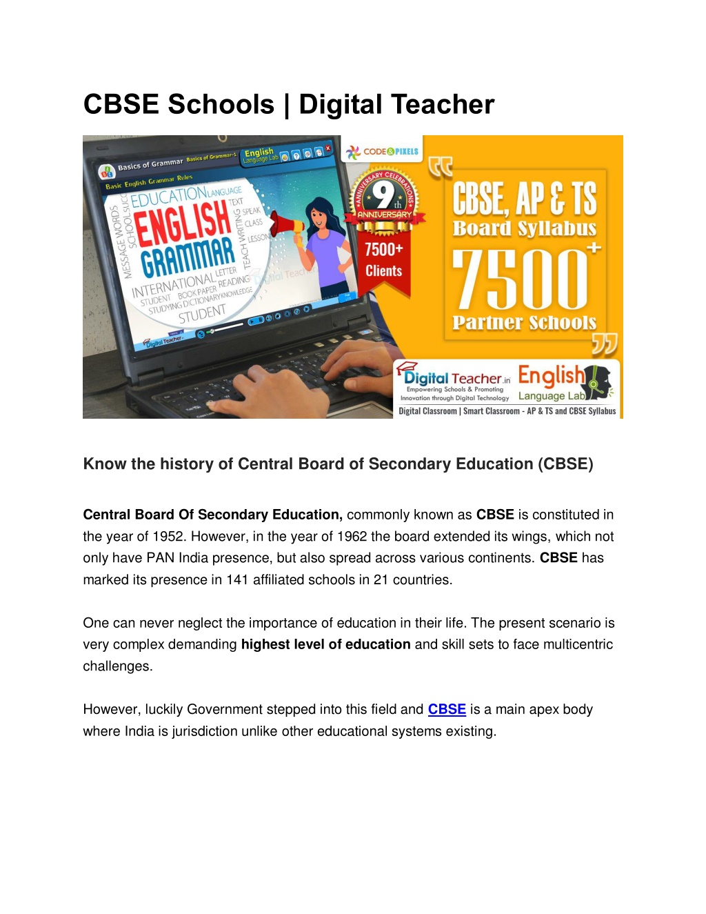 PPT - CBSE Schools Digital Teacher PowerPoint Presentation, free ...