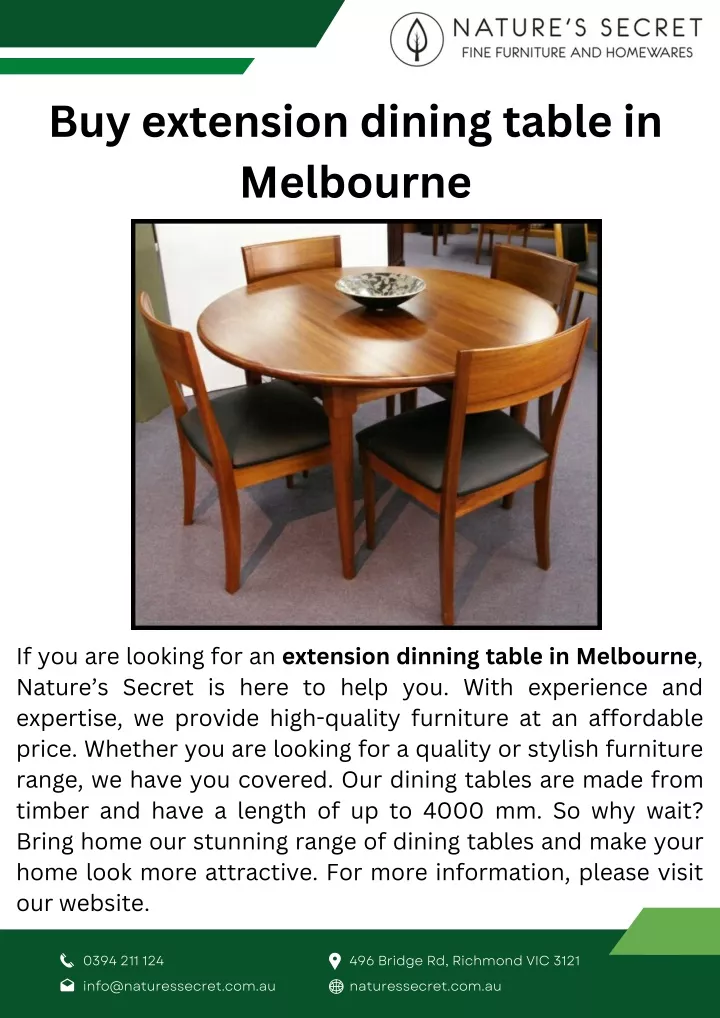 buy extension dining table in melbourne