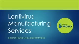Lentivirus Manufacturing Services
