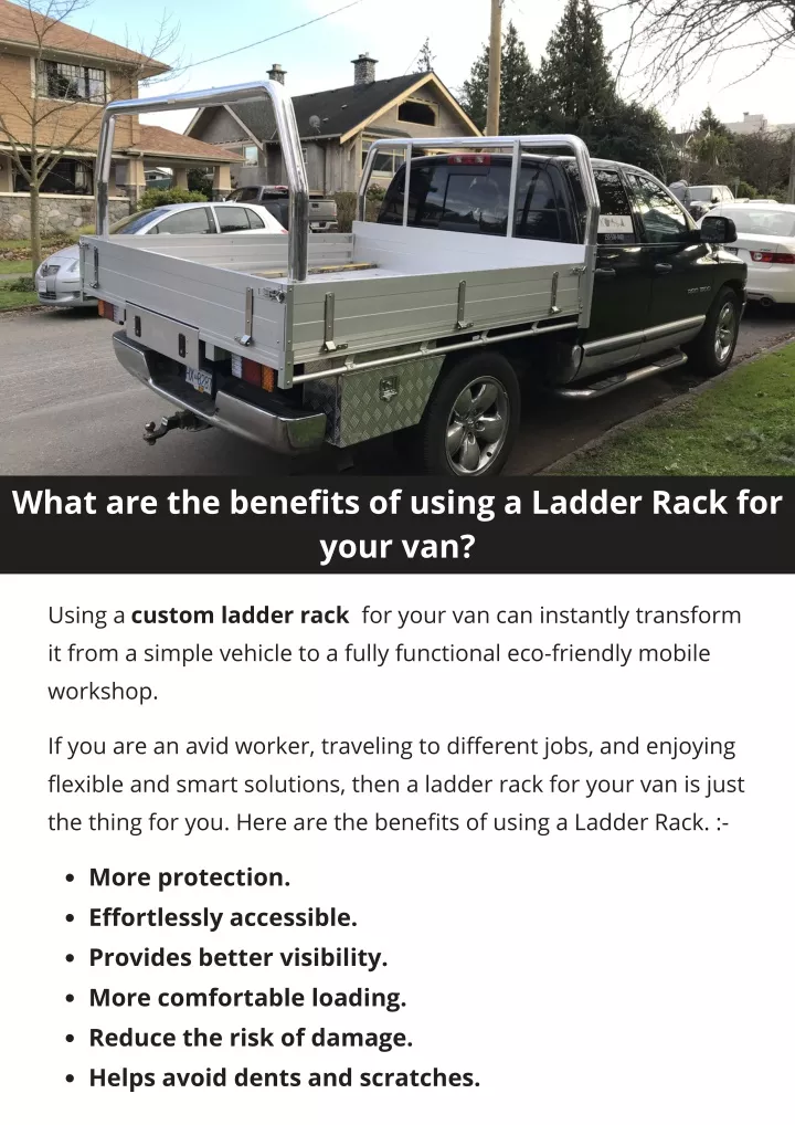 what are the benefits of using a ladder rack