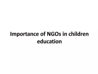 Importance of NGOs in children education