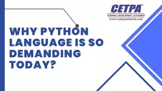 Why Python Language is So Demanding Today?