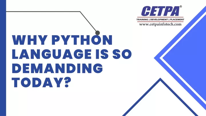 why python language is so demanding today