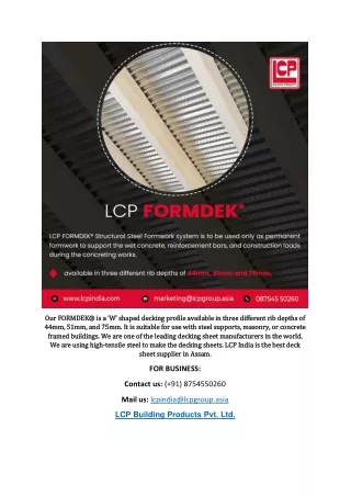 our formdek is a w shaped decking profile