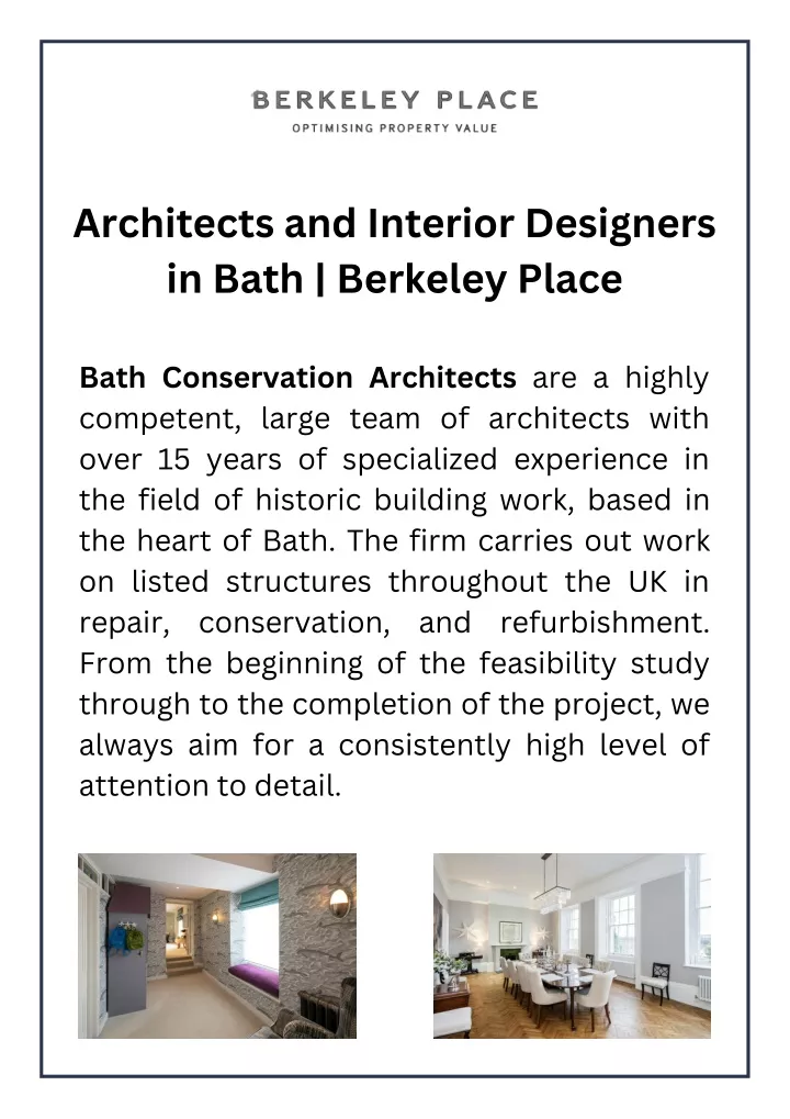 architects and interior designers in bath