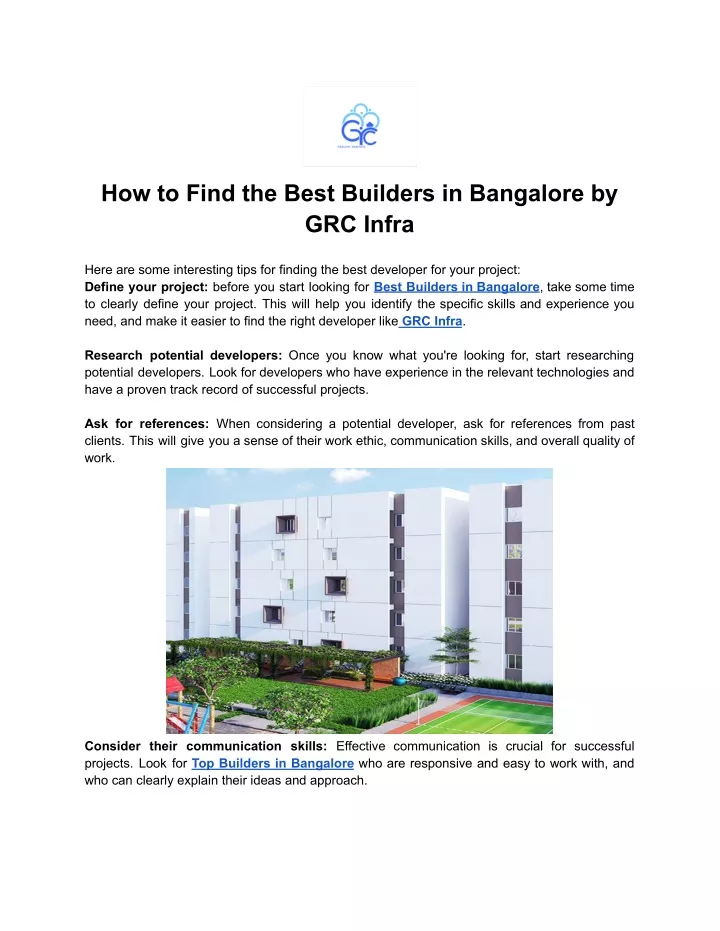 how to find the best builders in bangalore