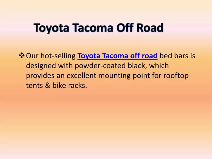toyota tacoma off road
