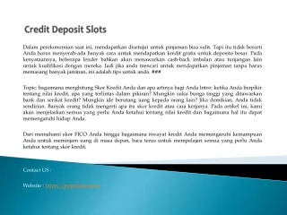 credit deposit slots
