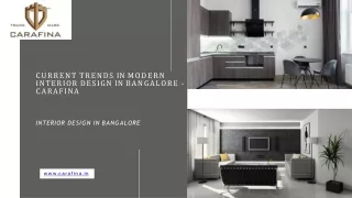 Current Trends in Modern Interior Design in Bangalore - Carafina