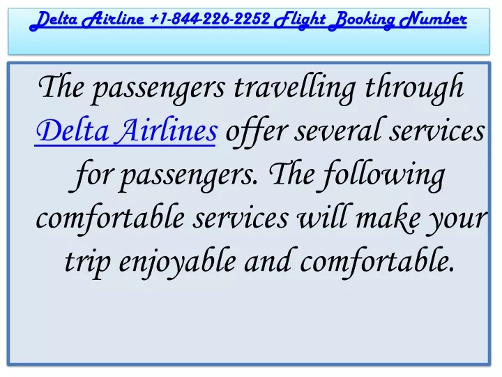 delta airline 1 844 226 2252 flight booking number