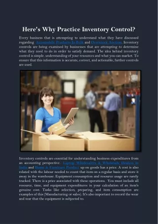 here s why practice inventory control