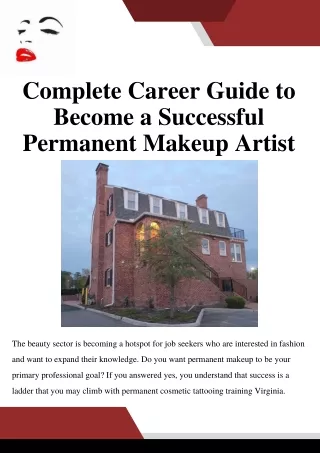 Complete Career Guide to Become a Successful Permanent Makeup Artist