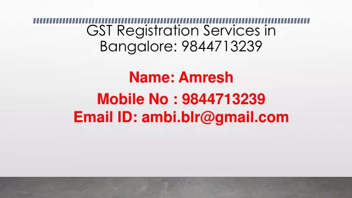 gst registration services in bangalore 9844713239