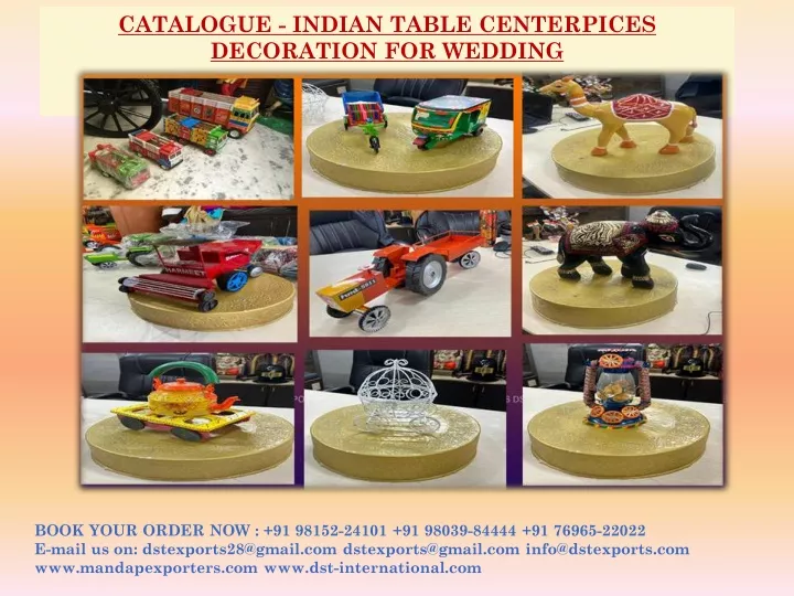 catalogue indian table centerpices decoration