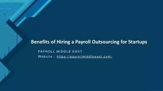 benefits of hiring a payroll outsourcing for startups
