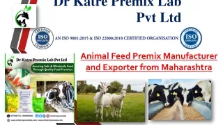 Animal Feed Premix Manufacturer and Exporter from Maharashtra